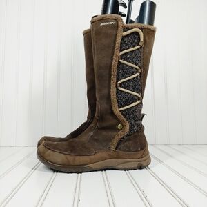 Salomon Women's Emmy Waterproof Suede Winter Boots Thinsulate Brown B542